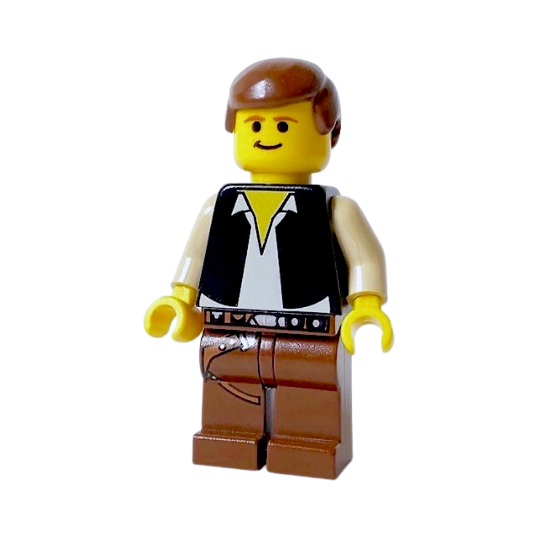 sw0045x: Han Solo (includes card and stand from set 3341) - Bricks and Minifigs Sioux Falls