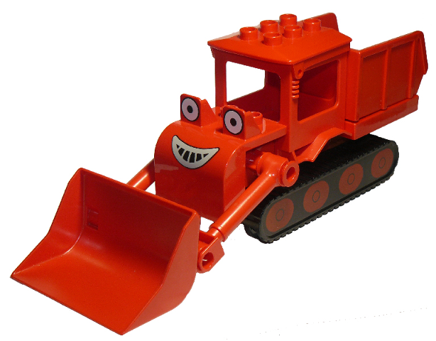 btb010: Duplo Muck - Looking Straight, 1 Red 2 x 4 Plate - Bricks and Minifigs Sioux Falls