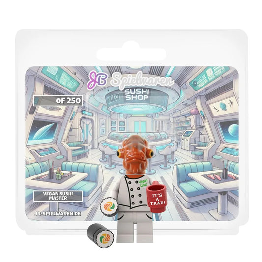 Vegan Sushi Master Custom Minifigure - Bricks and Minifigs Sioux Falls