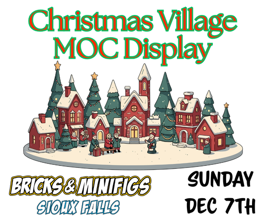 BAMSF Christmas Village MOC Display - Bricks and Minifigs Sioux Falls