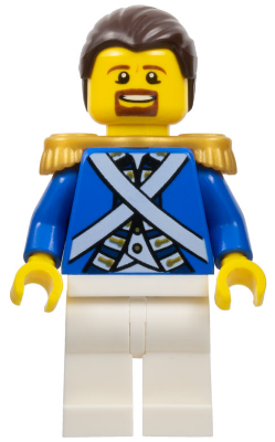 pi150: Bluecoat Sergeant 1 - Brown Moustache and Goatee - Bricks and Minifigs Sioux Falls