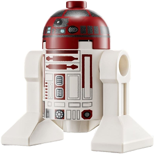 sw1221: Astromech Droid, R4-P17 - Silver Band Around Dome, Dark Bluish Gray Rectangles - Bricks and Minifigs Sioux Falls