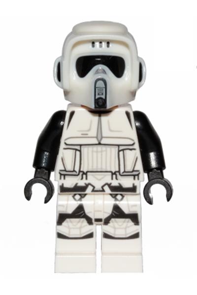 sw1007: Imperial Scout Trooper - Male, Dual Molded Helmet, Light Nougat Head, Scowl