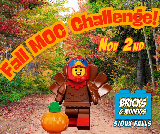 BAMSF Fall Themed MOC Competition Display - Bricks and Minifigs Sioux Falls
