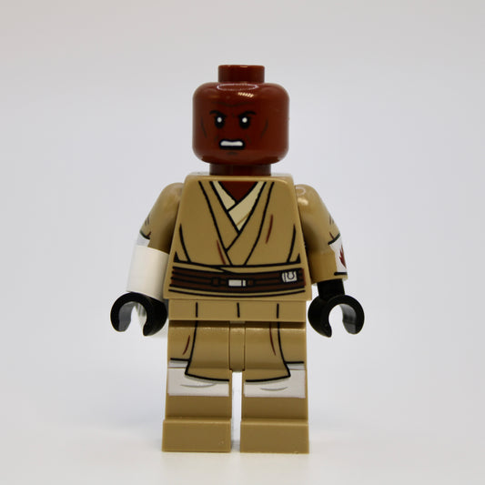 sw1205: Mace Windu (Dark Tan Legs, Open Mouth, Printed Arms) - Bricks and Minifigs Sioux Falls