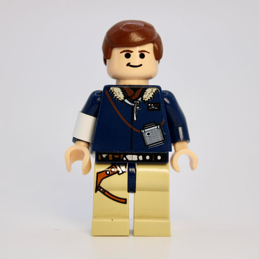 sw0081: Han Solo - Light Nougat, Reddish Brown Hair, Tan legs - Bricks and Minifigs Sioux Falls
